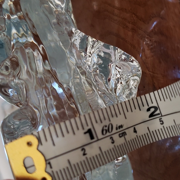 ❤ VINTAGE | Gigantic Mid-Century Modern Heavy Glacial Ashtray Art Glass - Picture 13 of 14